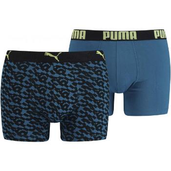 Puma LOGO AOP BOXER 2P Pánské boxerky, modrá, velikost S