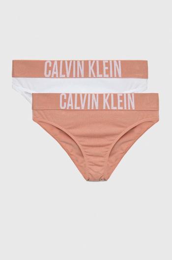 Dětské kalhotky Calvin Klein Underwear 2-pack oranžová barva