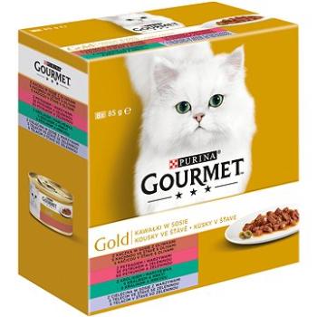 Gourmet gold Multipack kousky ve šťávě se zeleninou 8 × 85 g (7613036249454)