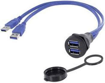 2x USB 3.0 zásuvka A vestavná zásuvka encitech 1310-1029-03 M22, 1 ks