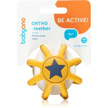 BabyOno Be Active Ortho kousátko pro děti od narození Yellow 1 ks