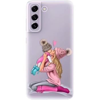 iSaprio Kissing Mom - Blond and Girl pro Samsung Galaxy S21 FE 5G (kmblogirl-TPU3-S21FE)
