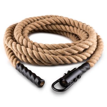 Capital Sports Power Rope H4 s háčky 4m 3,8cm konopné kyvadlové lano háček