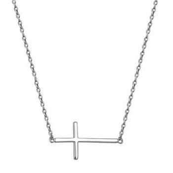 NUBIS® Stříbrný řetízek s křížkem, délka 36 cm - NB-2133-36