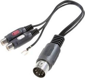 Cinch / konektor DIN audio Y adaptér SpeaKa Professional SP-7870284, černá