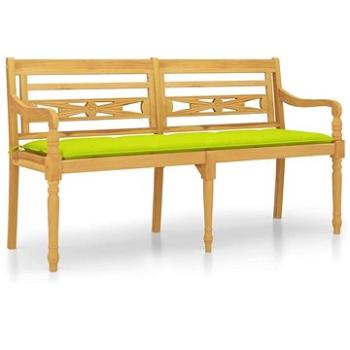 SHUMEE Lavice Batavia se zelenou poduškou 150 cm teak 3100852 (3100852)