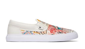 DC Shoes x Basquiat Manual Slip-on Shoes bílé ADYS300689-WGF
