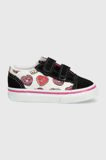 Dětské sneakers boty Vans TD Old Skool V LOVE BLKPK černá barva