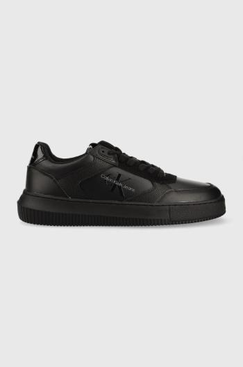 Sneakers boty Calvin Klein Jeans Ym0ym00550 Chunky Cupsole Lth-pu Mono černá barva