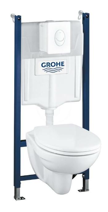 GROHE Solido Sada pro závěsné WC + klozet a sedátko softclose, tlačítko Skate Air, bílá 39117000