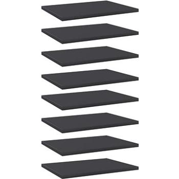 Přídavné police 8 ks šedé 40 x 30 x 1,5 cm dřevotříska 805159 (625,21)