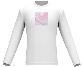 Pánské tričko dlouhý rukáv Růžový abstraktní vzor