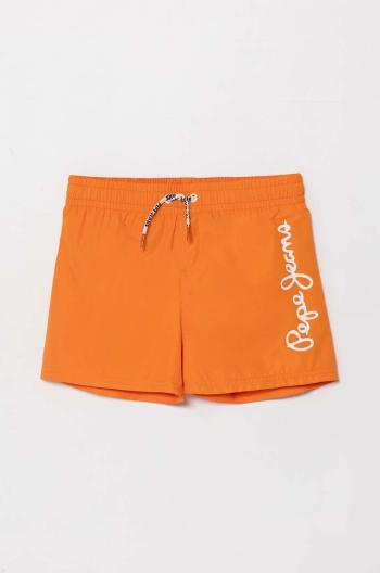 Dětské plavkové šortky Pepe Jeans LOGO SWIMSHORT oranžová barva