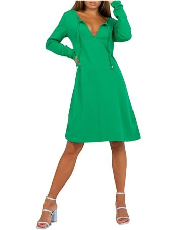 Zelené dámské mini šaty s výstřihem vel. L