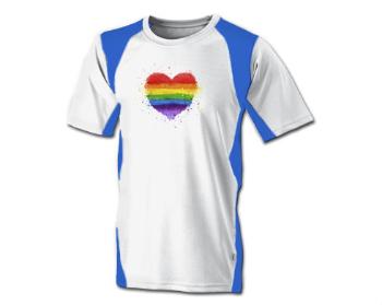 Funkční tričko pánské Rainbow heart