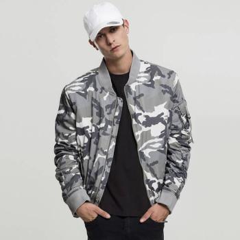 Bomberová bunda Urban Classics Vintage Camo Cotton Bomber Jacket snow camo - XL