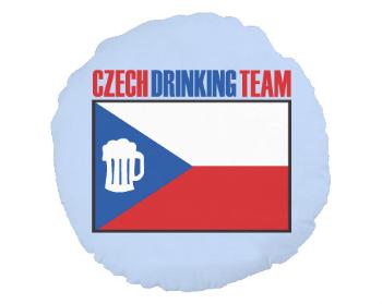 Kulatý polštář Czech drinking team