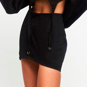 Černá mini sukně Venetian – S