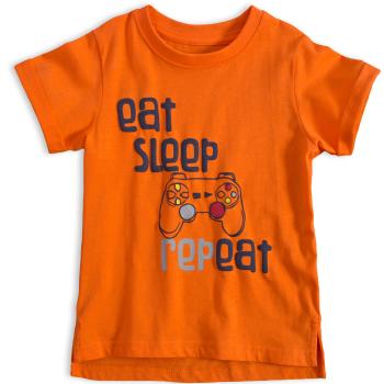 Chlapecké tričko VENERE EAT and SLEEP oranžové Velikost: 104