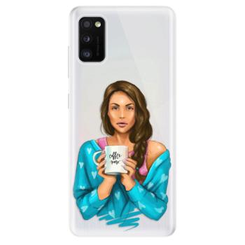 Odolné silikonové pouzdro iSaprio - Coffe Now - Brunette - Samsung Galaxy A41