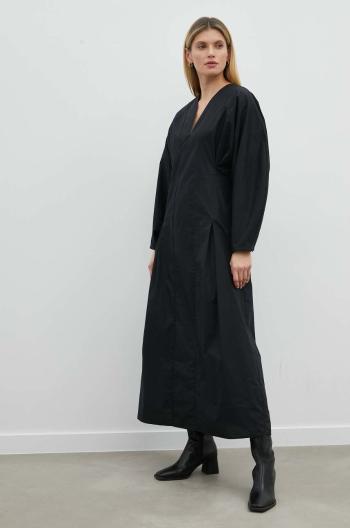 Bavlněné šaty By Malene Birger černá barva, maxi