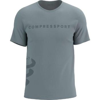 Compressport LOGO SS TSHIRT Pánské tréninkové triko, šedá, velikost