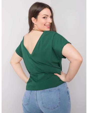 Dámské tričko plus size BEVERLY tmavě zelené 