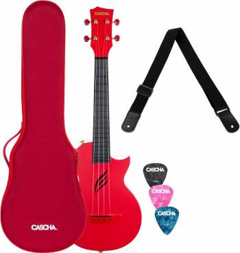 Cascha Carbon Fibre Set Red Koncertní ukulele