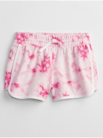 Růžové holčičí dětské kraťasy graphic pull-on shorts GAP