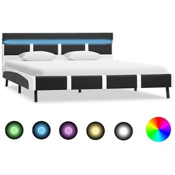 Rám postele s LED šedý umělá kůže 120x200 cm (280308)