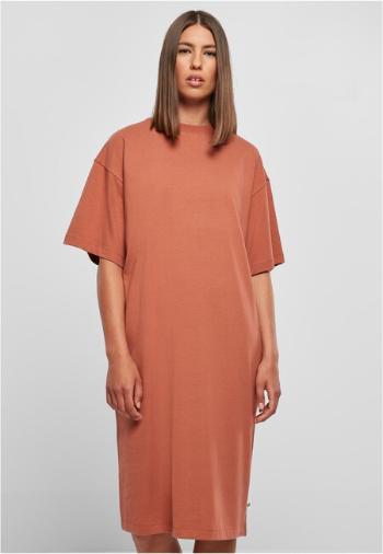 Urban Classics Ladies Organic Long Oversized Tee Dress terracotta - XL