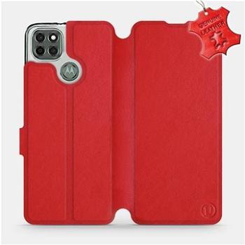 Kožené flip pouzdro na mobil Motorola Moto G9 Power - Červené -  Red Leather (5903516575978)