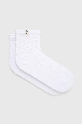 Ponožky UGG dámské, bílá barva