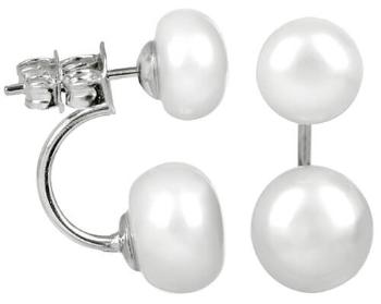 JwL Luxury Pearls Originální dvojnáušnice s pravými bílými perlami JL0287