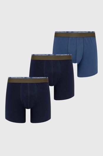 Bavlněné boxerky CR7 Cristiano Ronaldo 3-pack tmavomodrá barva