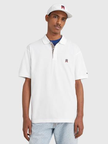 Tommy Hilfiger pánské bílé polo tričko - XXL (YBR)