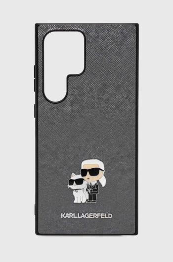 Obal na telefon Galaxy Karl Lagerfeld S24 Ultra S928 šedá barva, KLHCS24LPSAKCMPG