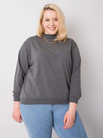 TMAVĚ ŠEDÁ BASIC MIKINA RV-BL-6299.11-DARK GREY Velikost: 3XL