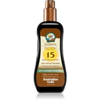 Australian Gold Spray Gel Sunscreen With Instant Bronzer bronzující sprej SPF 15 237 ml