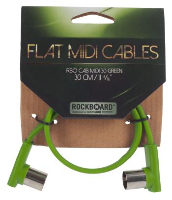Rockboard Flat MIDI Cable Green 30 cm