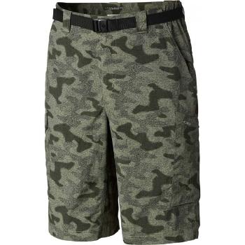 Columbia SILVER RIDGE PRINTED CARGO SHORT Pánské kraťasy, tmavě zelená, velikost 36/12