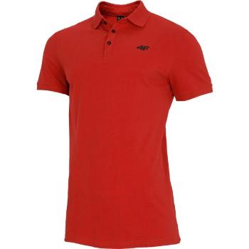 4F MEN'S T-SHIRT Pánské polo tričko, červená, velikost S