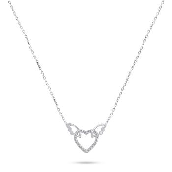 Brilio Silver Hravý stříbrný náhrdelník se zirkony NCL36W