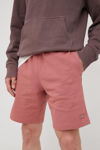 Bavlněné šortky Dickies pánské, růžová barva