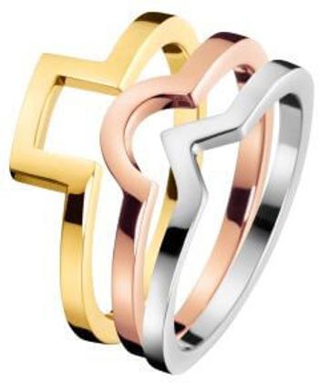 Calvin Klein Tricolor prsten 3 v 1 Wonder KJ4VDR3001 55 mm
