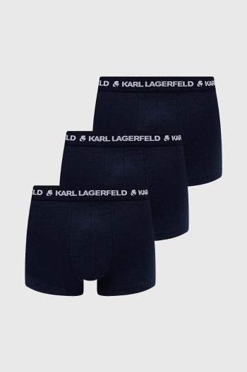 Boxerky Karl Lagerfeld 3-pack pánské, tmavomodrá barva