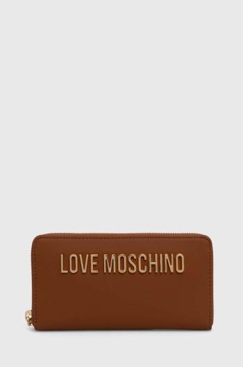 Peněženka Love Moschino hnědá barva, JC5611PP1LKD0000