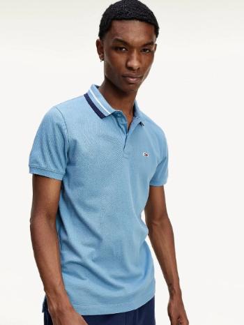 Tommy Hilfiger Tommy Jeans modré polo tričko TIPPED STRETCH POLO