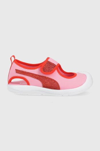 Dětské sandály Puma 385756 růžová barva