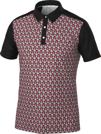 Galvin Green Mio Mens Breathable Short Sleeve Shirt Red/Black M Polo košile